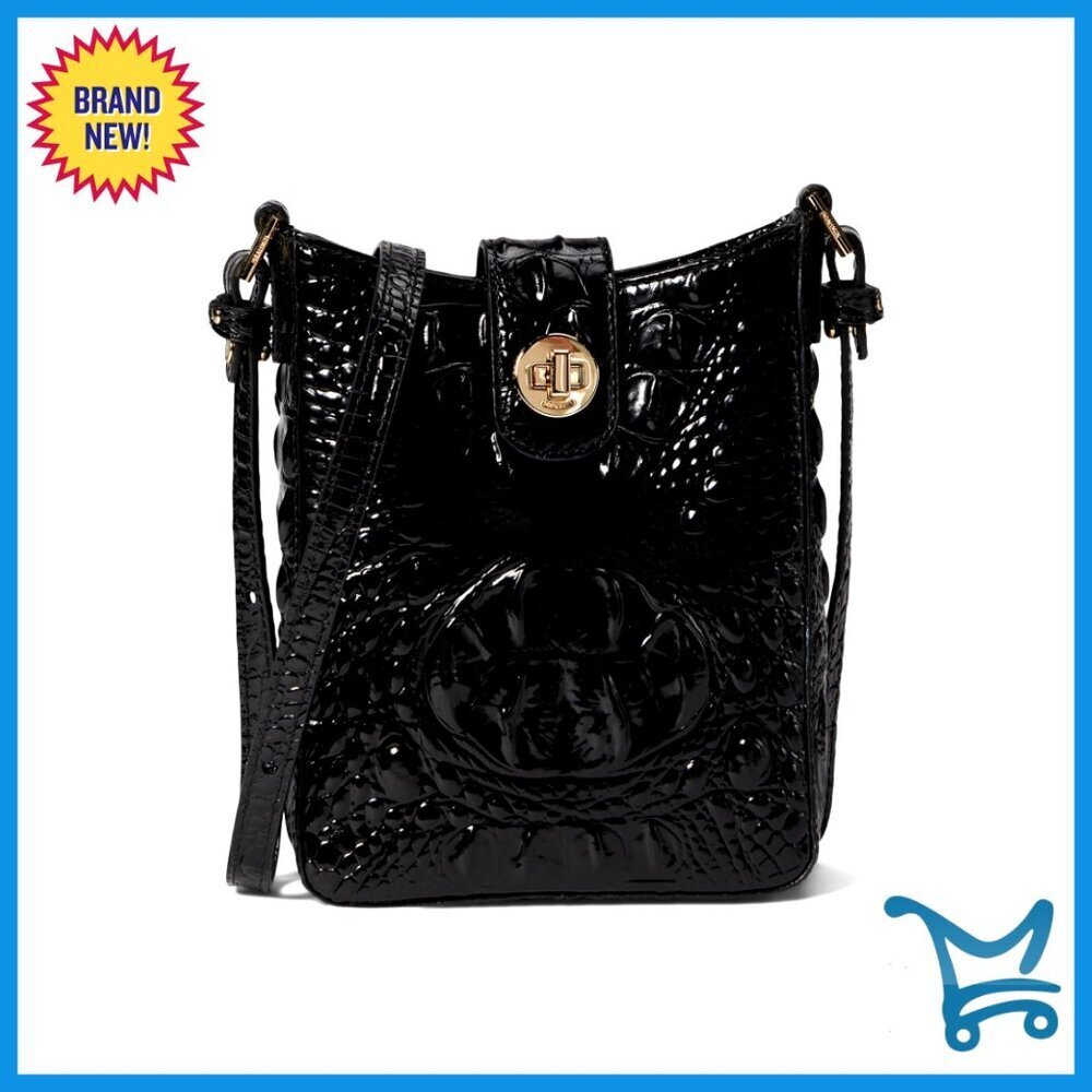 Compact Crossbody Bag with Turn-Lock Closure and Interior Zip Pocket